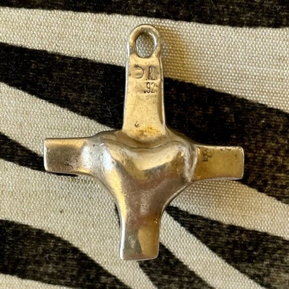 Vintage RLM Studio Sterling Silver Cross-Heart Pendant - Picture 7 of 7